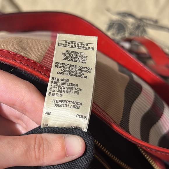 🥂Burberry Bridle House-Check Canvas Gosford Hobo Bag - Picture 17 of 17